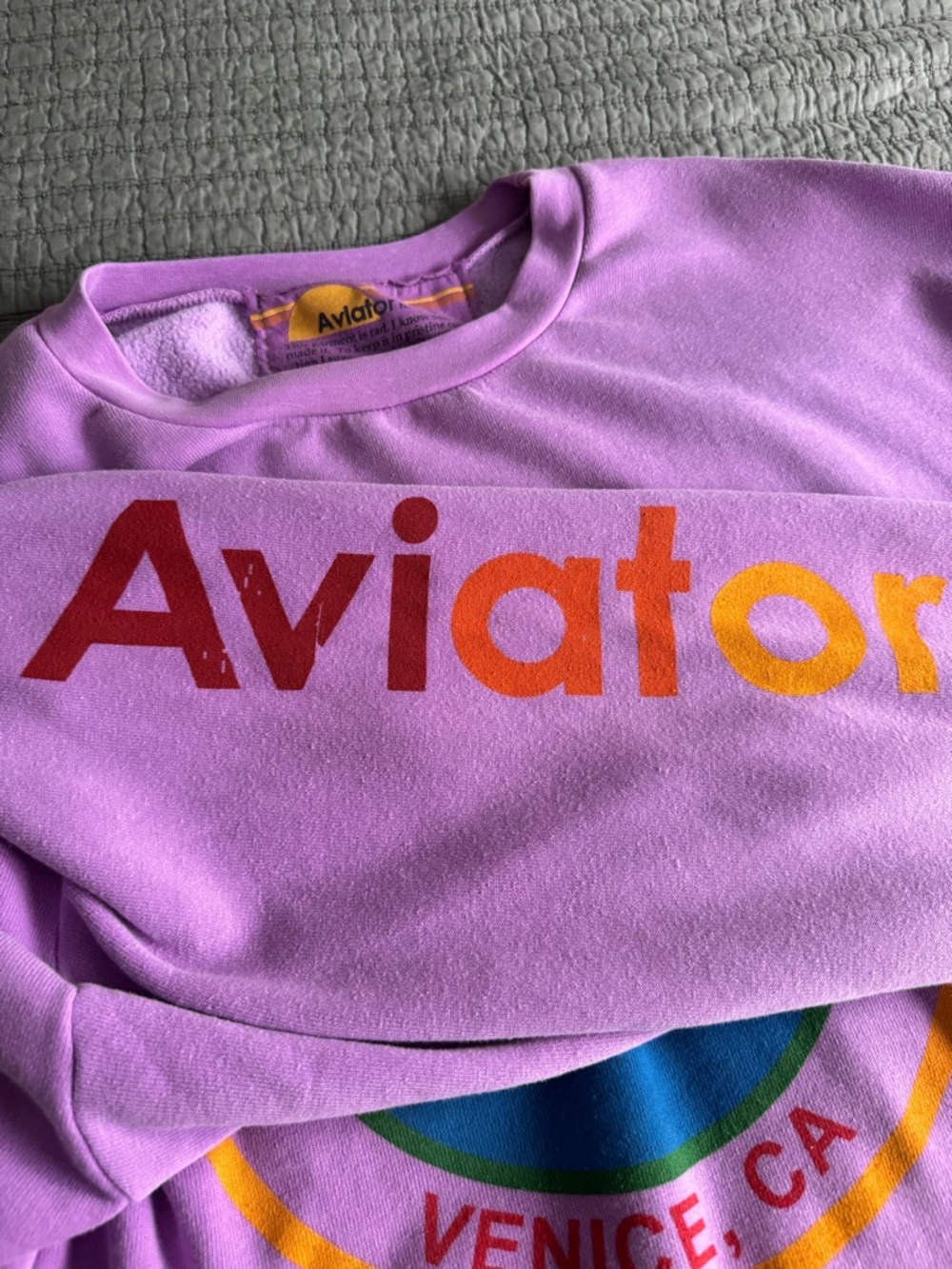 Aviator Nation Logo sweatshirt, like new condition, size large, but fits XL - Picture 6 of 8